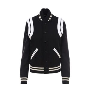 Saint Laurent teddy varsity jacket